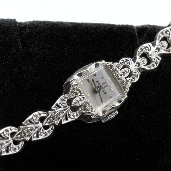 Splendid 14K Gold Benrus Vintage 60's Diamond Ladies Watch Working! - Picture 3 of 12